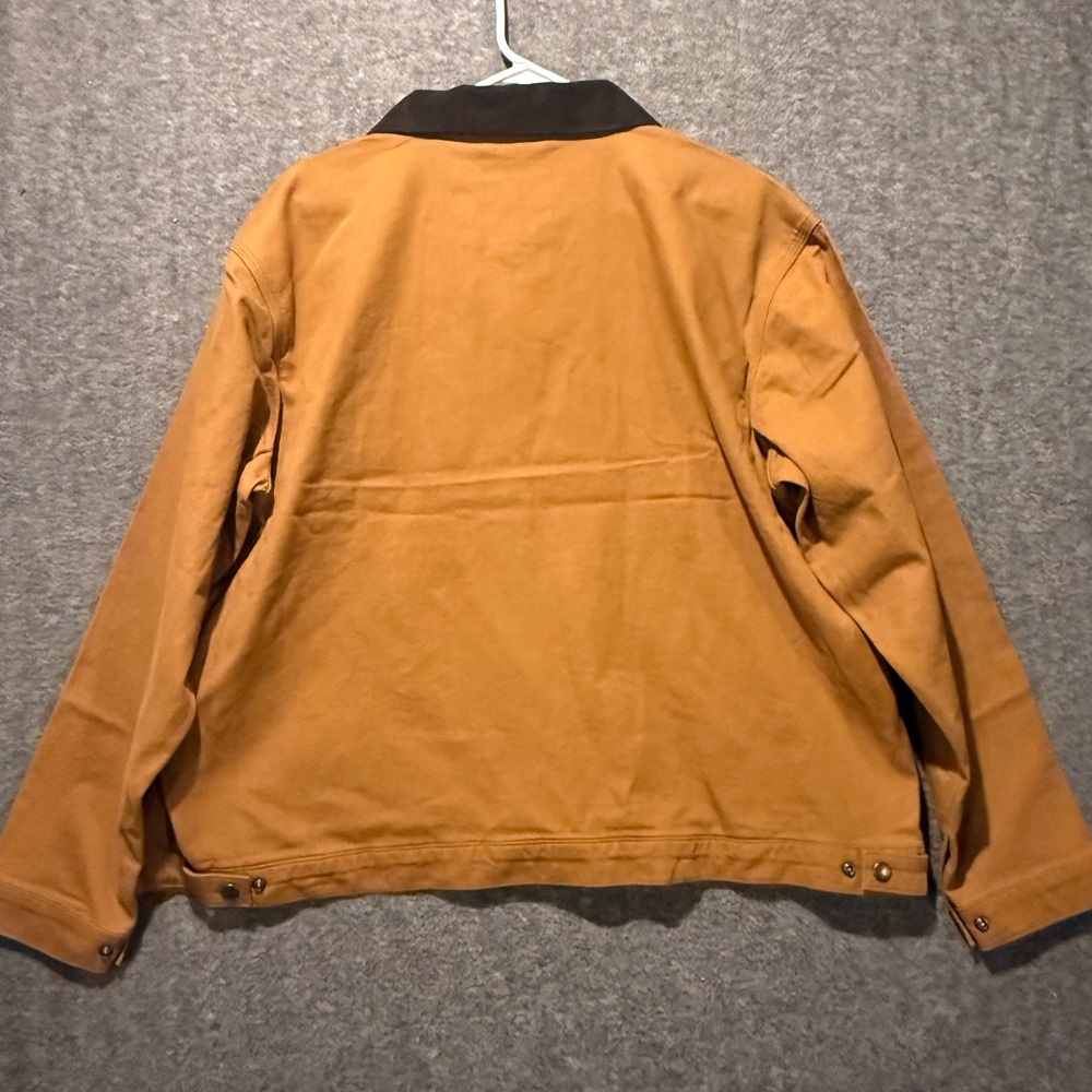 Carhartt Canvas Duck Crawford Detroit Jacket Women XL brown corduroy collar barn - Picture 3 of 15